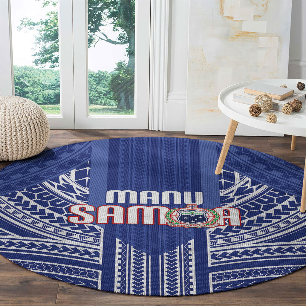 Manu Samoa Rugby 2026 Round Carpet Samoan Pattern