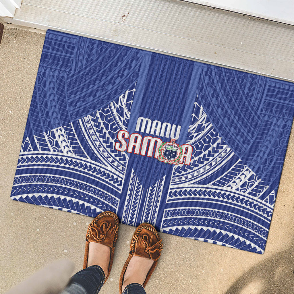 Manu Samoa Rugby 2026 Rubber Doormat Samoan Pattern