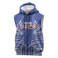 Custom Manu Samoa Rugby 2026 Sleeveless Zip Hoodie Samoan Pattern