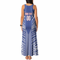 Custom Manu Samoa Rugby 2026 Tank Maxi Dress Samoan Pattern