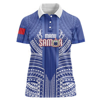 Custom Manu Samoa Rugby 2026 Women Polo Shirt Samoan Pattern