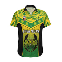 Papua New Guinea Rugby Hawaiian Shirt Enga Mioks PNG Polynesian Pattern LT14 Green - Polynesian Pride