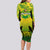 Papua New Guinea Rugby Long Sleeve Bodycon Dress Enga Mioks PNG Polynesian Pattern LT14 - Polynesian Pride