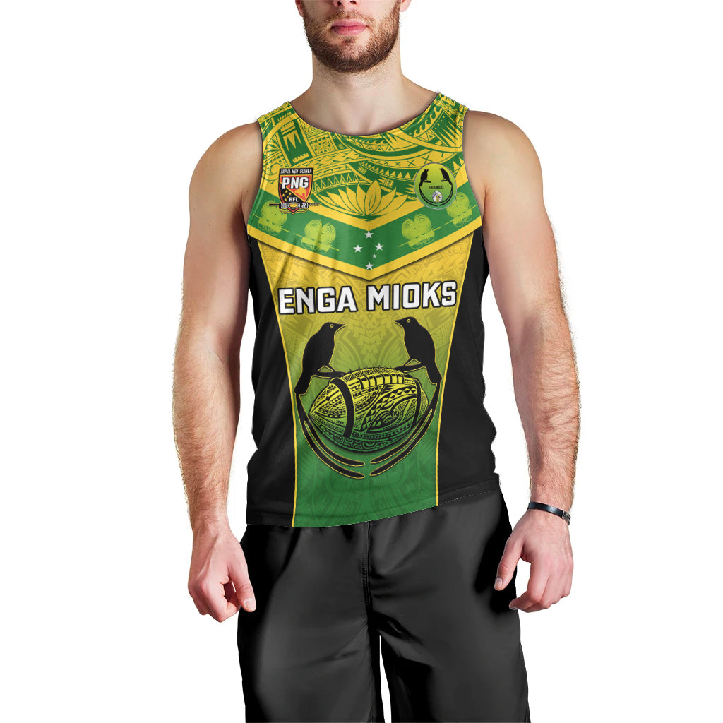 Papua New Guinea Rugby Men Tank Top Enga Mioks PNG Polynesian Pattern LT14 - Polynesian Pride