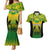 Custom Papua New Guinea Rugby Couples Matching Mermaid Dress And Hawaiian Shirt Enga Mioks PNG Polynesian Pattern LT14 Green - Polynesian Pride