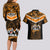 Papua New Guinea Rugby Couples Matching Long Sleeve Bodycon Dress and Hawaiian Shirt Lae Snax Tigers PNG Polynesian Pattern LT14 - Polynesian Pride