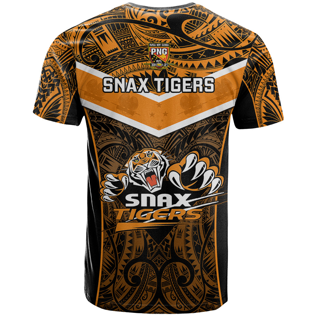 Papua New Guinea Rugby T Shirt Lae Snax Tigers PNG Polynesian Pattern LT14 - Polynesian Pride