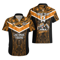 Custom Papua New Guinea Rugby Hawaiian Shirt Lae Snax Tigers PNG Polynesian Pattern LT14 - Polynesian Pride