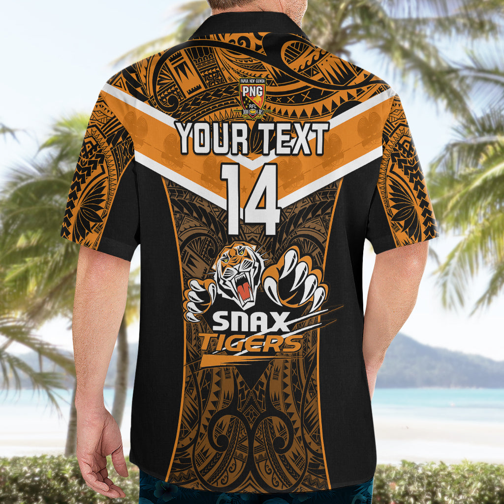 Custom Papua New Guinea Rugby Hawaiian Shirt Lae Snax Tigers PNG Polynesian Pattern LT14 - Polynesian Pride