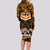 Custom Papua New Guinea Rugby Long Sleeve Bodycon Dress Lae Snax Tigers PNG Polynesian Pattern LT14 - Polynesian Pride