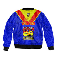 Papua New Guinea Rugby Bomber Jacket Hela Wigmen PNG Polynesian Pattern LT14 - Polynesian Pride
