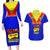 Papua New Guinea Rugby Couples Matching Long Sleeve Bodycon Dress and Hawaiian Shirt Hela Wigmen PNG Polynesian Pattern LT14 Blue - Polynesian Pride