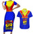 Papua New Guinea Rugby Couples Matching Short Sleeve Bodycon Dress and Hawaiian Shirt Hela Wigmen PNG Polynesian Pattern LT14 Blue - Polynesian Pride