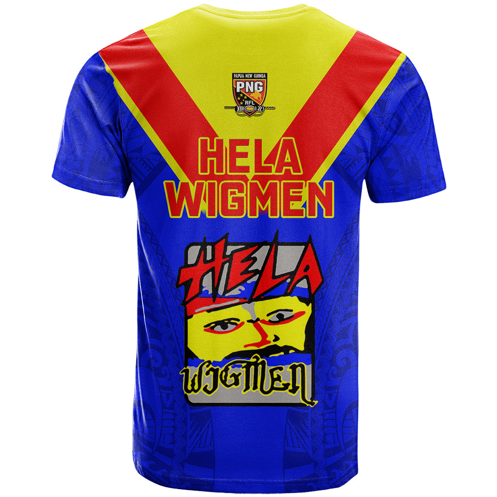 Papua New Guinea Rugby T Shirt Hela Wigmen PNG Polynesian Pattern LT14 - Polynesian Pride