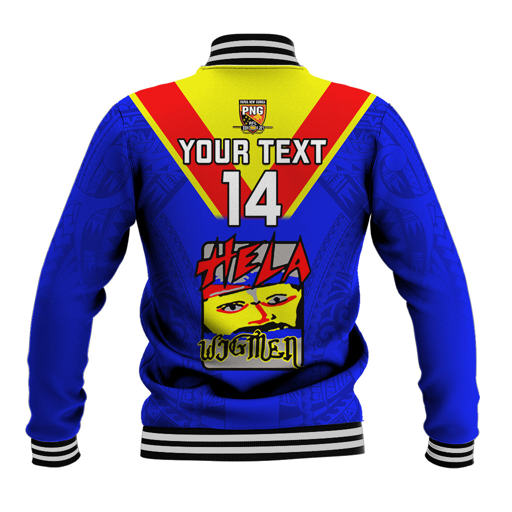 Custom Papua New Guinea Rugby Baseball Jacket Hela Wigmen PNG Polynesian Pattern LT14 - Polynesian Pride