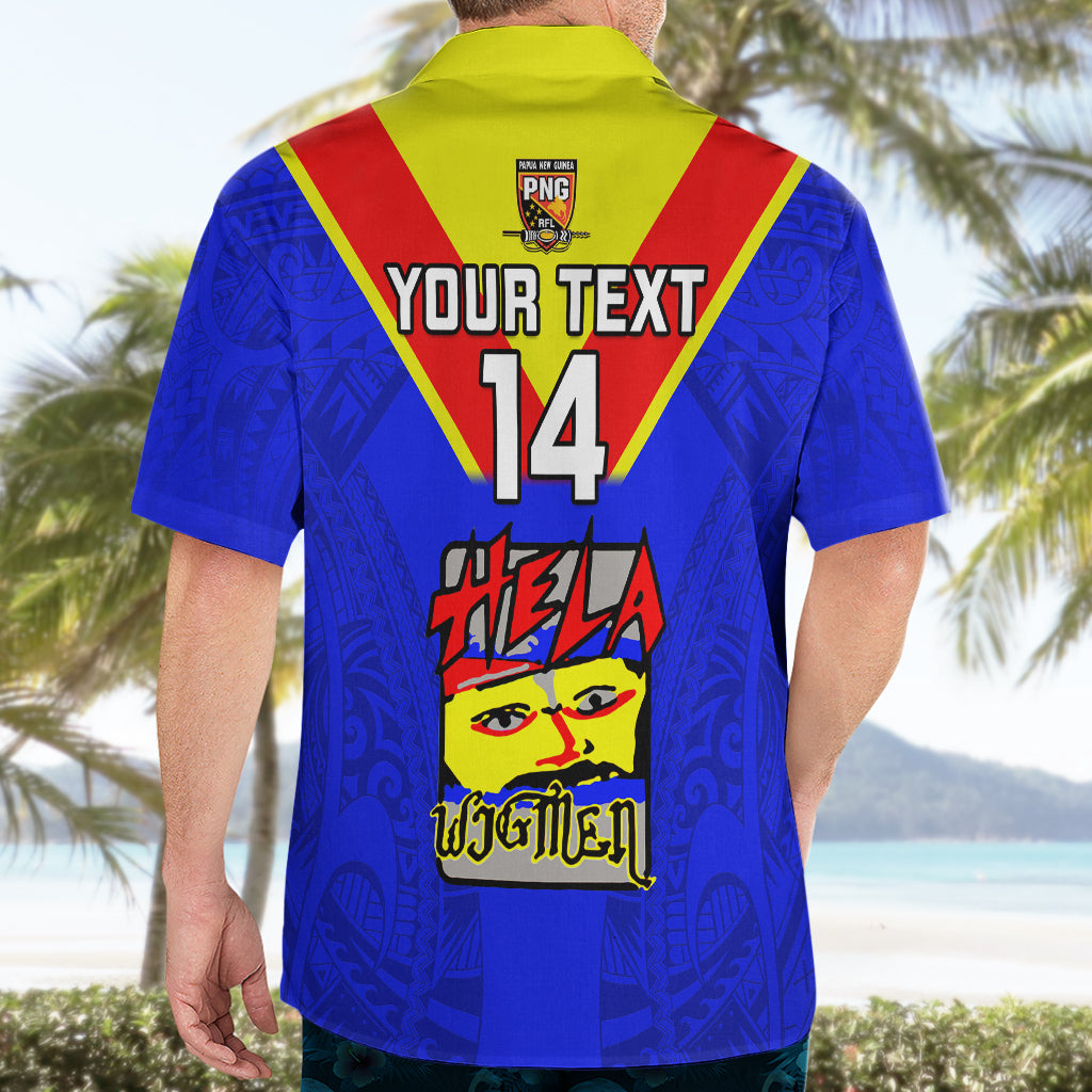 Custom Papua New Guinea Rugby Hawaiian Shirt Hela Wigmen PNG Polynesian Pattern LT14 - Polynesian Pride