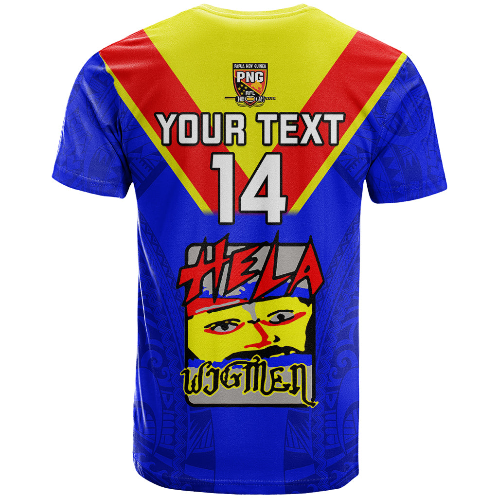 Custom Papua New Guinea Rugby T Shirt Hela Wigmen PNG Polynesian Pattern LT14 - Polynesian Pride