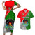 Papua New Guinea Rugby Couples Matching Short Sleeve Bodycon Dress and Hawaiian Shirt Rabaul Gurias PNG Polynesian Pattern LT14 Green - Polynesian Pride