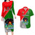 Custom Papua New Guinea Rugby Couples Matching Long Sleeve Bodycon Dress and Hawaiian Shirt Rabaul Gurias PNG Polynesian Pattern LT14 Green - Polynesian Pride