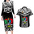 Papua New Guinea Rugby Couples Matching Long Sleeve Bodycon Dress and Hawaiian Shirt Mendi Muruks PNG Polynesian Pattern LT14 Black - Polynesian Pride