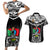 Custom Papua New Guinea Rugby Couples Matching Short Sleeve Bodycon Dress and Hawaiian Shirt Mendi Muruks PNG Polynesian Pattern LT14 Black - Polynesian Pride