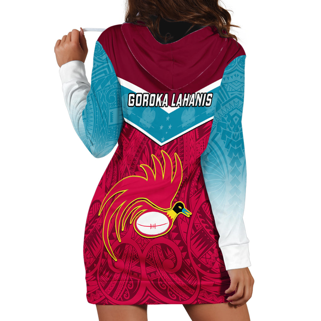 Papua New Guinea Rugby Hoodie Dress Goroka Lahanis PNG Polynesian Pattern LT14 - Polynesian Pride