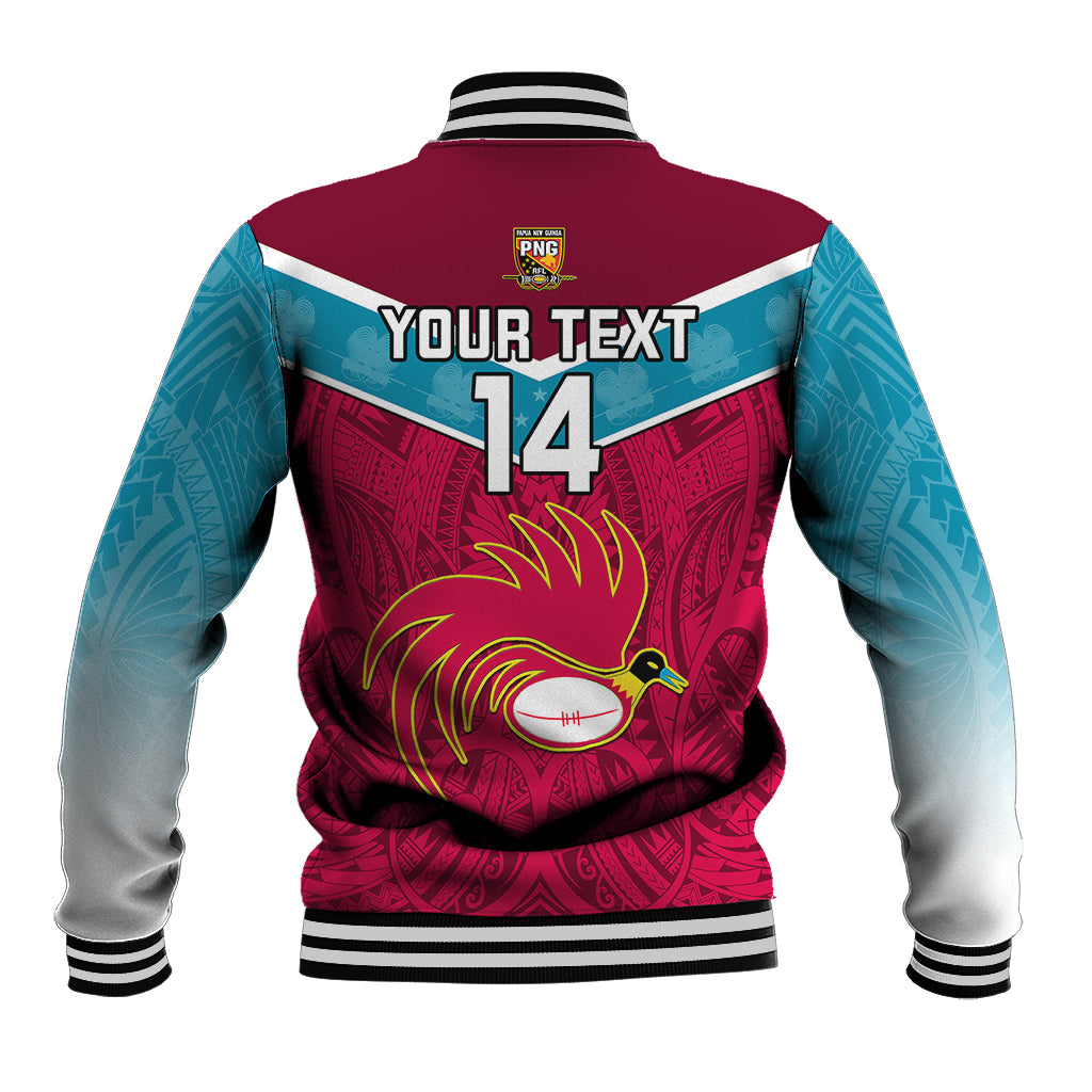 Custom Papua New Guinea Rugby Baseball Jacket Goroka Lahanis PNG Polynesian Pattern LT14 - Polynesian Pride