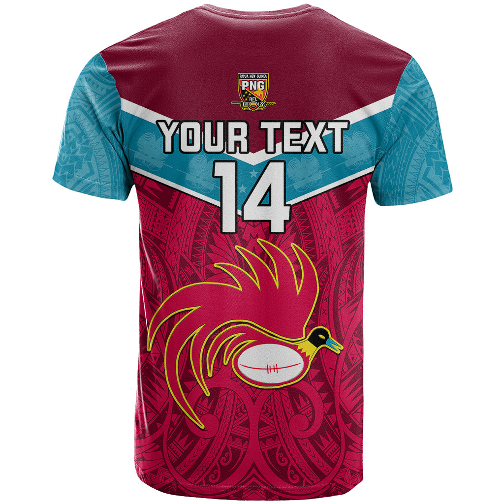 Custom Papua New Guinea Rugby T Shirt Goroka Lahanis PNG Polynesian Pattern LT14 - Polynesian Pride