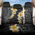 Black Tropical Plumeria With Galaxy Polynesian Art Back Car Seat Cover