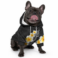 Black Tropical Plumeria With Galaxy Polynesian Art Pet Hoodie