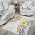 White Tropical Plumeria With Galaxy Polynesian Art Area Rug