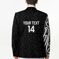 New Zealand Silver Fern Rugby Custom Blazer Maori Koru Go Black Fern LT14 - Polynesian Pride