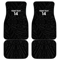 New Zealand Silver Fern Rugby Custom Car Mats Maori Koru Go Black Fern LT14 - Polynesian Pride