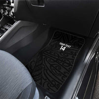 New Zealand Silver Fern Rugby Custom Car Mats Maori Koru Go Black Fern LT14 - Polynesian Pride