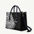 New Zealand Silver Fern Rugby Custom Leather Bag Maori Koru Go Black Fern - Polynesian Pride