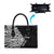 New Zealand Silver Fern Rugby Custom Leather Bag Maori Koru Go Black Fern - Polynesian Pride