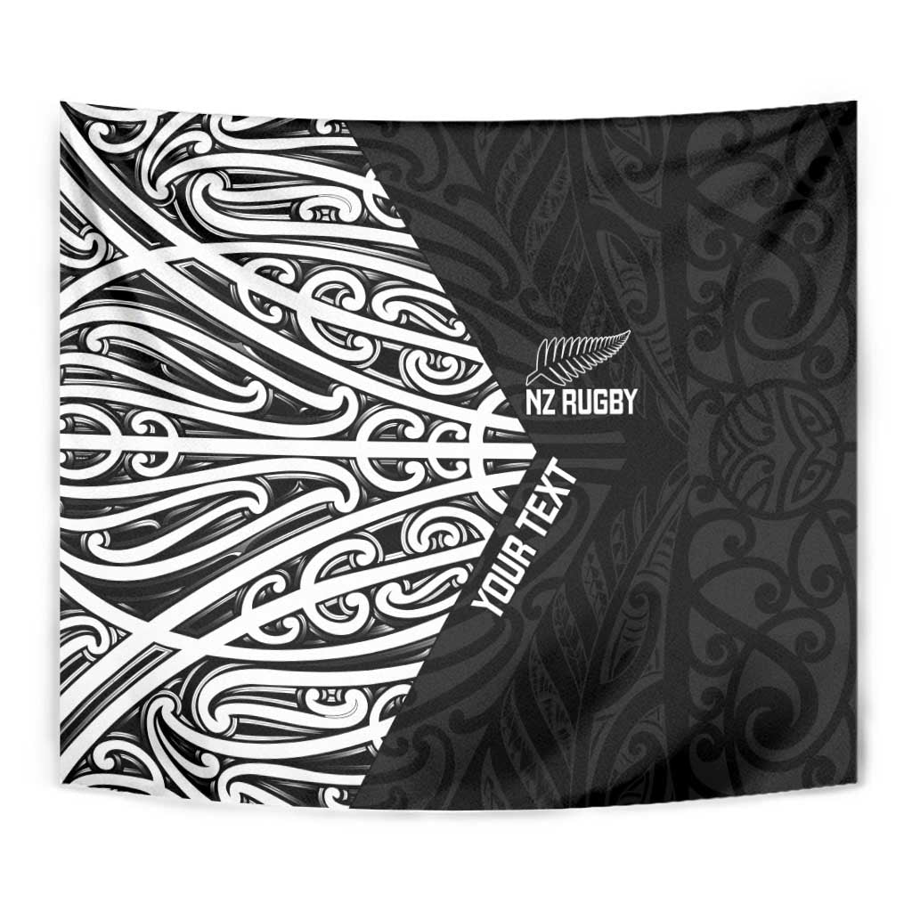 New Zealand Silver Fern Rugby Custom Tapestry Maori Koru Go Black Fern LT14 - Polynesian Pride