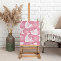 Pink Aloha Hawaii Canvas Wall Art Monstera Hibiscus Plumeria Seamless Vibes - Polynesian Pride