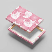 Pink Aloha Hawaii Canvas Wall Art Monstera Hibiscus Plumeria Seamless Vibes - Polynesian Pride