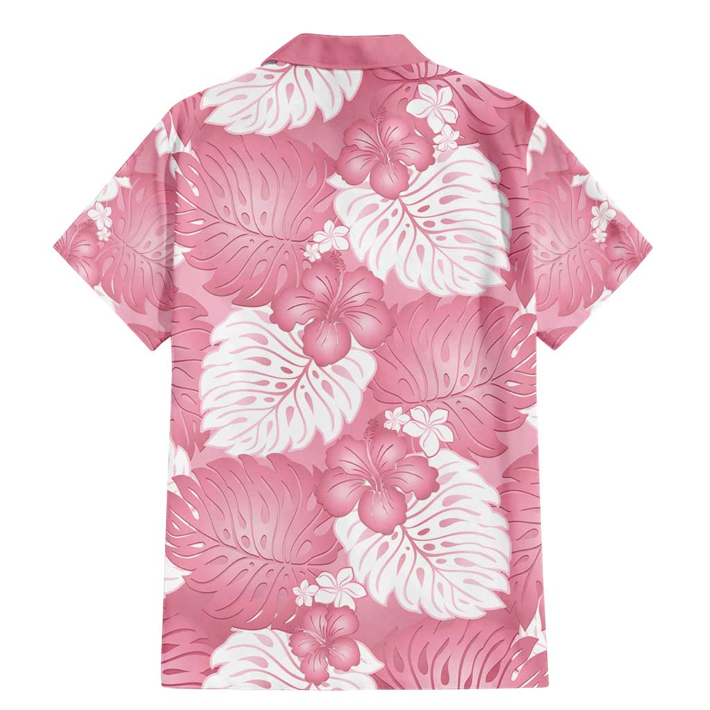 Pink Aloha Hawaii Family Matching Mermaid Dress and Hawaiian Shirt Monstera Hibiscus Plumeria Seamless Vibes - Polynesian Pride