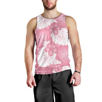 Pink Aloha Hawaii Men Tank Top Monstera Hibiscus Plumeria Seamless Vibes - Polynesian Pride