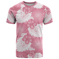 Pink Aloha Hawaii T Shirt Monstera Hibiscus Plumeria Seamless Vibes - Polynesian Pride