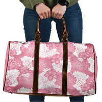 Pink Aloha Hawaii Travel Bag Monstera Hibiscus Plumeria Seamless Vibes - Polynesian Pride