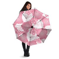 Pink Aloha Hawaii Umbrella Monstera Hibiscus Plumeria Seamless Vibes - Polynesian Pride