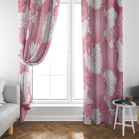 Pink Aloha Hawaii Window Curtain Monstera Hibiscus Plumeria Seamless Vibes LT14 - Polynesian Pride