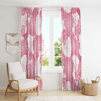 Pink Aloha Hawaii Window Curtain Monstera Hibiscus Plumeria Seamless Vibes LT14 - Polynesian Pride