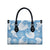 Blue Aloha Hawaii Leather Bag Monstera Hibiscus Plumeria Seamless Vibes - Polynesian Pride