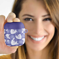 Purple Aloha Hawaii AirPods Case Monstera Hibiscus Plumeria Seamless Vibes - Polynesian Pride