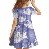 Purple Aloha Hawaii Family Matching Off Shoulder Short Dress and Hawaiian Shirt Monstera Hibiscus Plumeria Seamless Vibes - Polynesian Pride