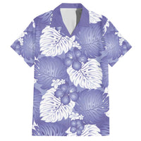 Purple Aloha Hawaii Family Matching Summer Maxi Dress and Hawaiian Shirt Monstera Hibiscus Plumeria Seamless Vibes - Polynesian Pride